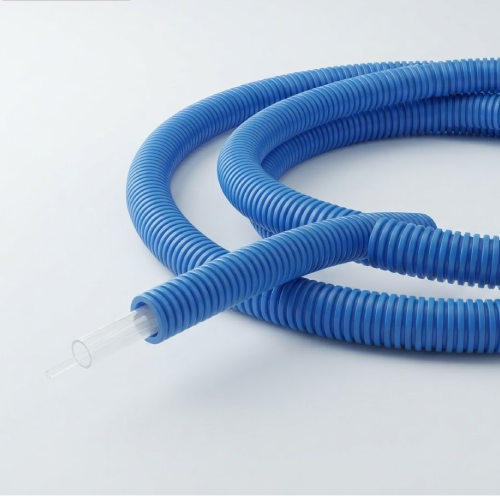 PEX-a PIPES WITH BLUE CONDUITS