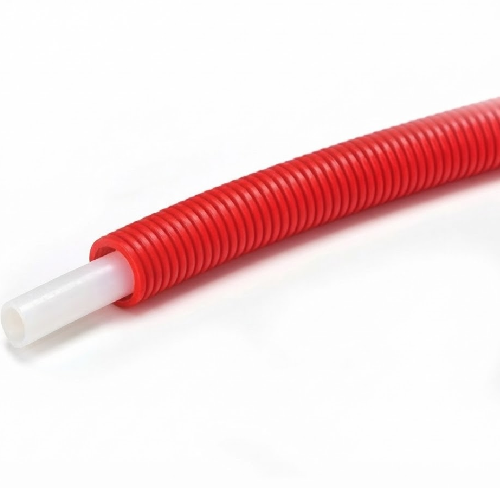 PEX-a PIPES WITH RED CONDUITS