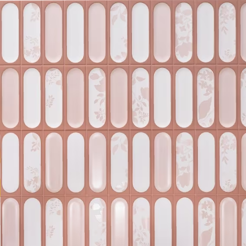Ceramic Pink Textured Wall Tile Code35632 (300x600mm, Matt)
