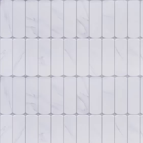 Ceramic White Geometric Wall Tile Code38242 (300x600mm, Matt)