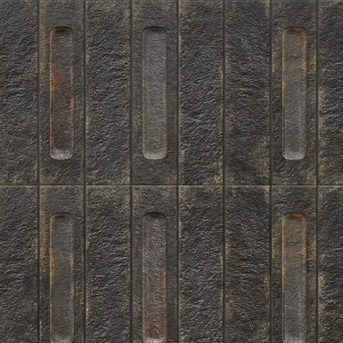 Ceramic Black Elevation Wall Tile Code37655 (300x600mm, Matt)