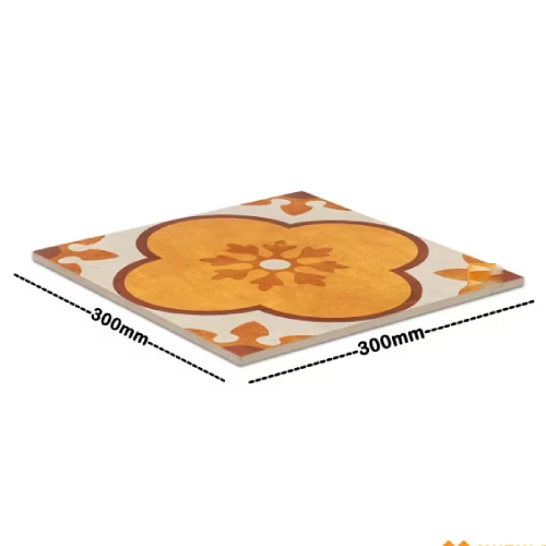 Ceramic Yellow Moroccan Floor and Wall Tile Code35003A (300x300mm, Matt) - Image 3