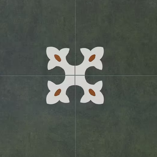 Green Moroccan Floor and Wall Tile Code37977 (600x600mm, Satin)