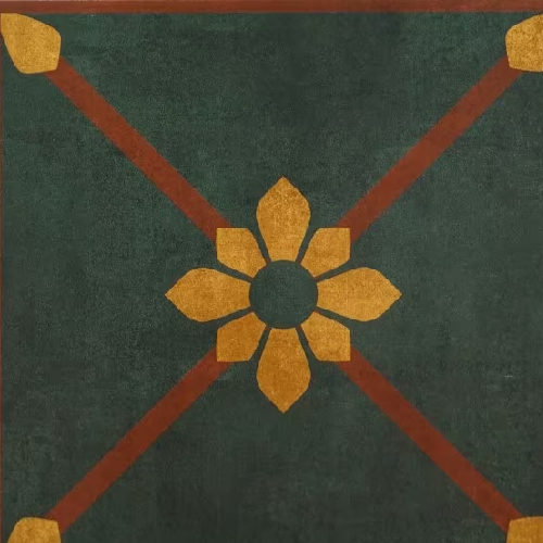Ceramic Green Moroccan Floor and Wall Tile Code34999 (300x300mm, Matt)