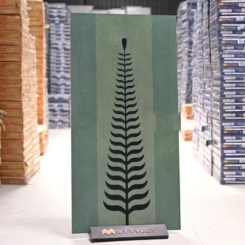 Fern Silhouette Green Matt Tropical GVT Tile Code39539HL 600x1200mm 2Pc
