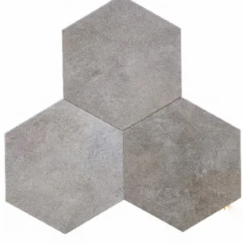 Vitrified Gray Hexagon Floor and Wall Tile Code39097 (220x255mm, Matt)