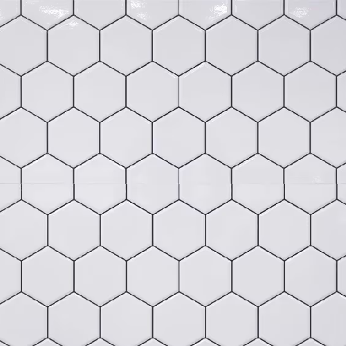 Nordic White Glossy Ceramic Geometric Wall Tile Code39594 300x600mm 6Pc