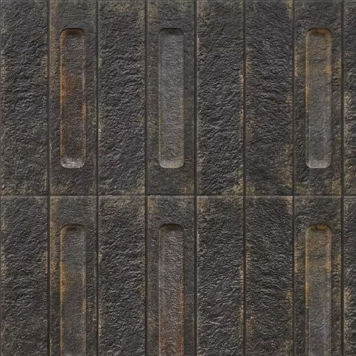 Ceramic Black Elevation Wall Tile Code37655 (300x600mm, Matt)
