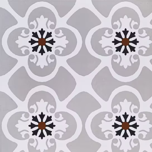Vitrified Gray Moroccan Floor and Wall Tile Code36795 (600x600mm, Carving Matt)