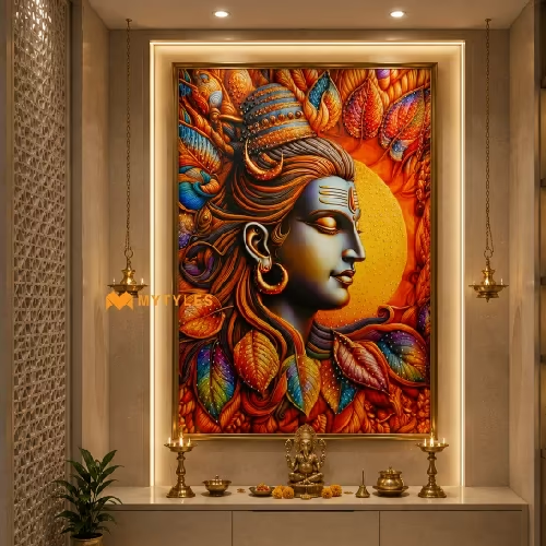 Vitrified Lord Shiva Poster Wall Tile Code32592 (600x900mm, Glossy)-CR-3036